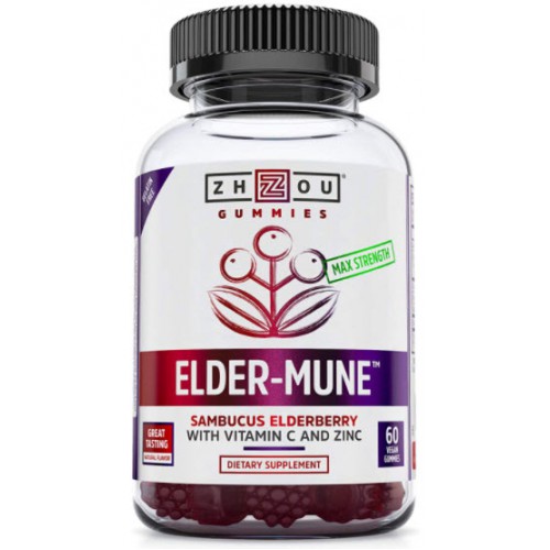 อาหารเสริมยี่ห้อ Zhou Nutrition Elder-Mune Sambucus Elderberry Gummies