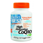 โคคิวเทน ยี่ห้อ Doctor's Best High Absorption CoQ10 (200 mg), Vegetable Capsules, 60-Count