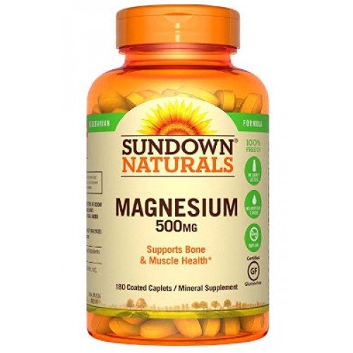 ขาย แมกนีเซียม Sundown Naturals Magnesium 500 mg, 180 Caplets
