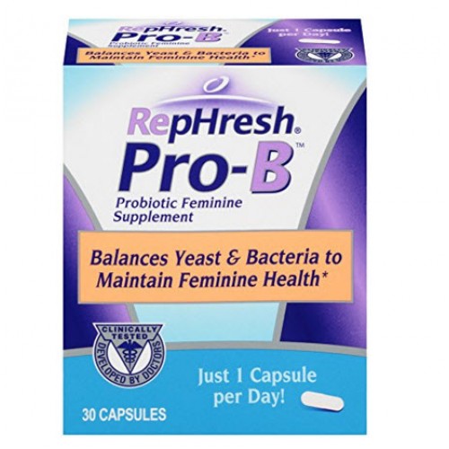 โปรไบโอติก RepHresh Pro-B Probiotic Feminine Supplement, 30-Count Capsules