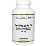 โปรพอลิส Propolis California Gold Nutrition, Bee Propolis 2X, 500 mg, 240 Veggie Caps