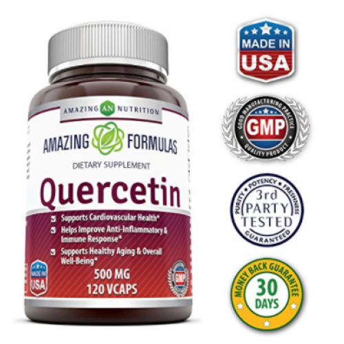 ขาย เควอซิทิน Quercetin 500 Mg 120 Vcaps by Amazing Nutrition