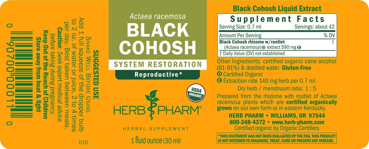 ขาย แบล็กโคฮอส Gaia Herbs Black Cohosh, Vegan Liquid Capsules, 60 Count