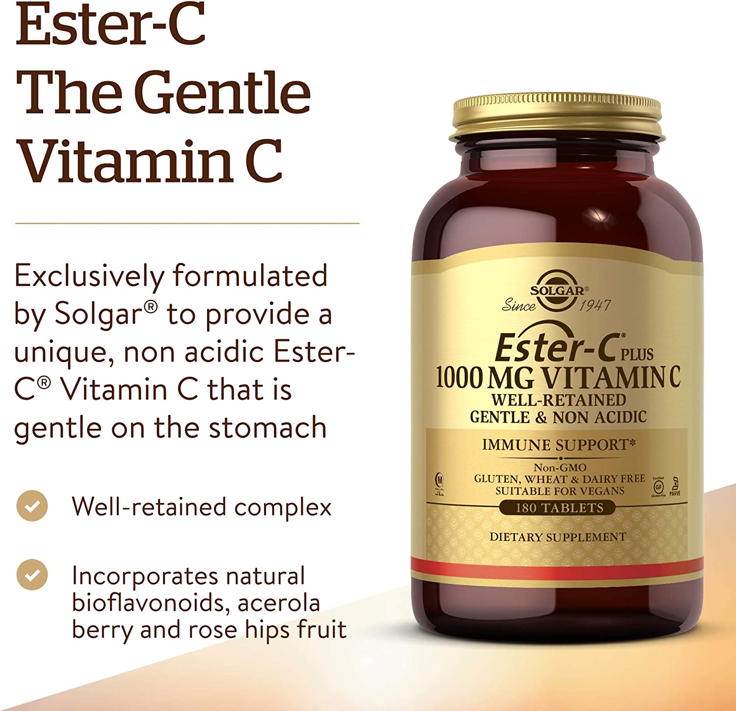 Ester-C Plus Vitamin C (Ester-C Ascorbate Complex) 180 Tabs 2