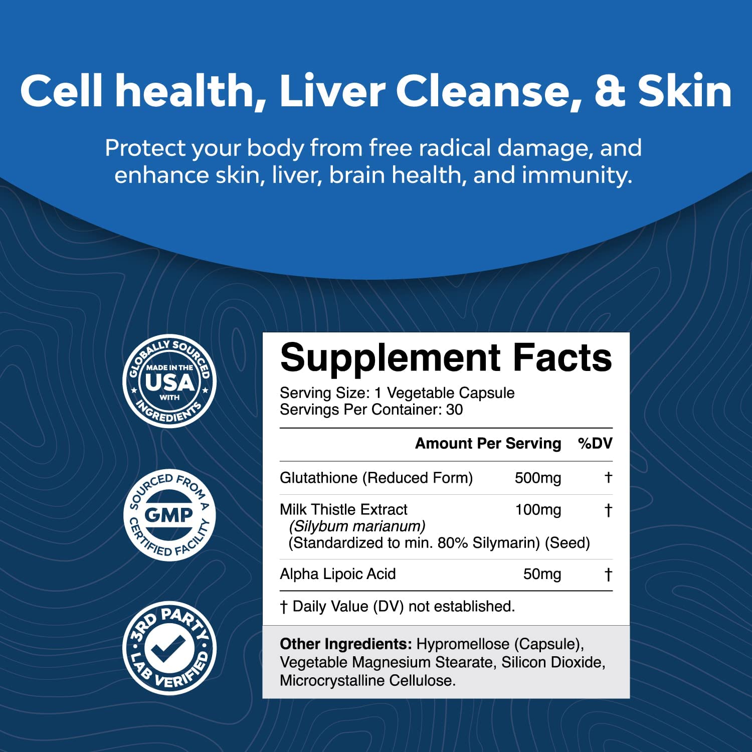 ขาย Pure Glutathione Supplement with Glutamic Acid - L Glutathione Pills