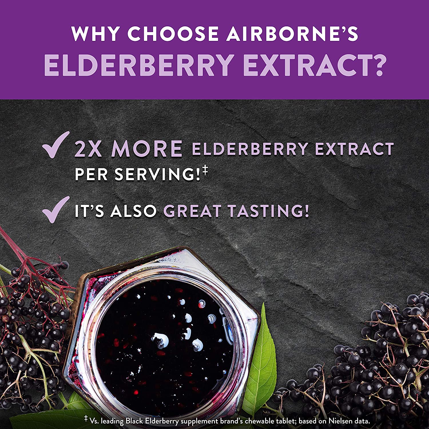 ขาย Elderberry Extract + Vitamin C - Airborne Chewable Tablets by Airborne