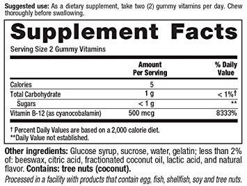 Vitamin B12 ยี่ห้อที่ขายดีเป็นอันดับที่ 2 ของอเมริกา Vitafusion Energy B12 Gummy Vitamins