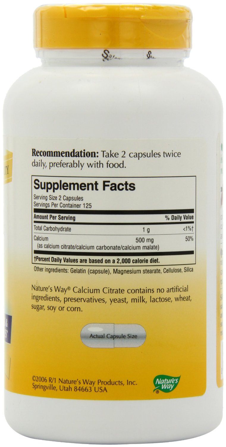 ​Calcium ยี่ห้อที่ขายดีเป็นอันดับที่ 5 ของอเมริกา ขาย แคลเซียม Nature's Way Calcium Citrate Complex, 250 Capsules