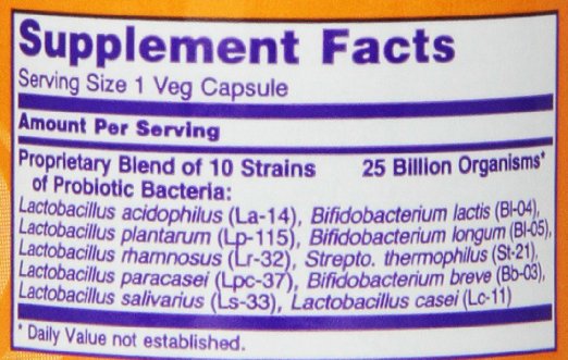 โปรไบโอติก ยี่ห้อที่ขายดีเป็นอันดับที่ 2 ของอเมริกา	Probiotic  ยี่ห้อ	NOW Foods Probiotic-10 25 Billion, 50 Vcaps
