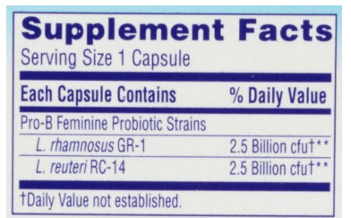 Probiotic ยี่ห้อที่ขายดีเป็นอันดับที่ 3 ของอเมริกา	โปรไบโอติก	RepHresh Pro-B Probiotic Feminine Supplement, 30-Count Capsules