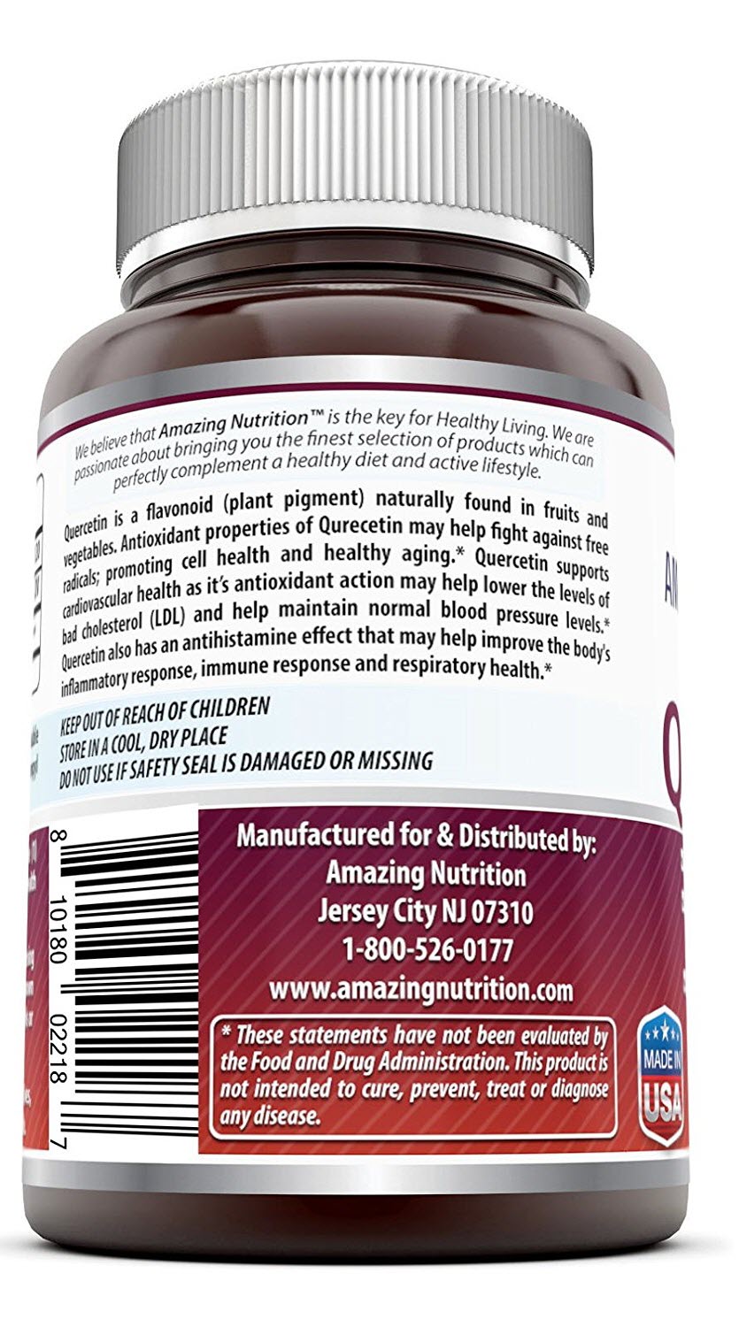  Quercetin 500 Mg 120 Vcaps by Amazing Nutrition