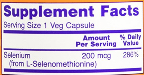 NOW Foods Selenium 200 mcg VCaps, 180 ct