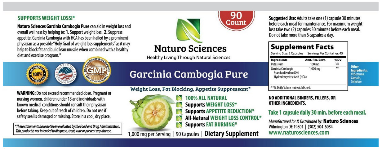 แอสต้าแซนติน ราคาประหยัด ยี่ห้อ Garcinia Cambogia By Naturo Sciences - 90 Count - Extract Pure - 1000mg Per Serving, 45 Servings